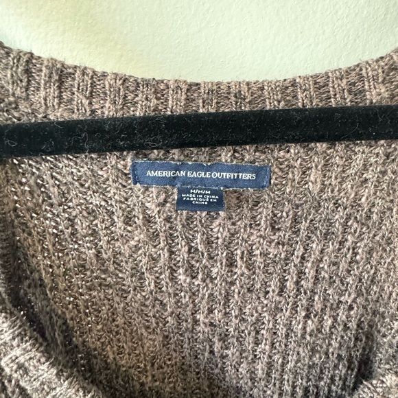 AE V-Neck Cold Shoulder Sweater - Picture 2 of 2